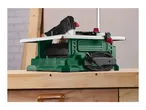 Parkside table saw on a wooden workbench