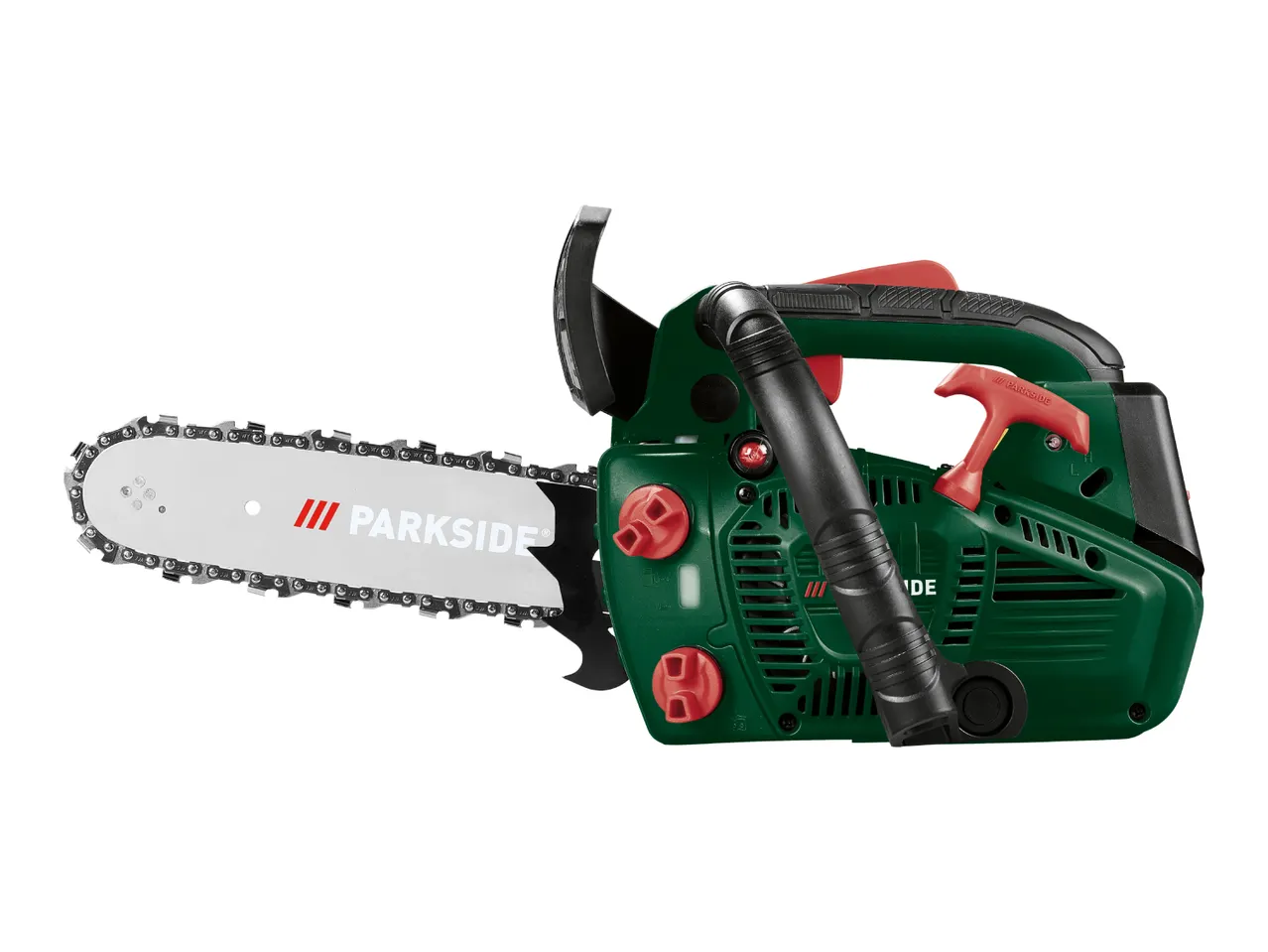A Parkside branded chainsaw is shown against a white background.