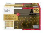 LIVARNO home LED Curtain Lights with 200 LEDs, 8 light modes, and a 3-year warranty.