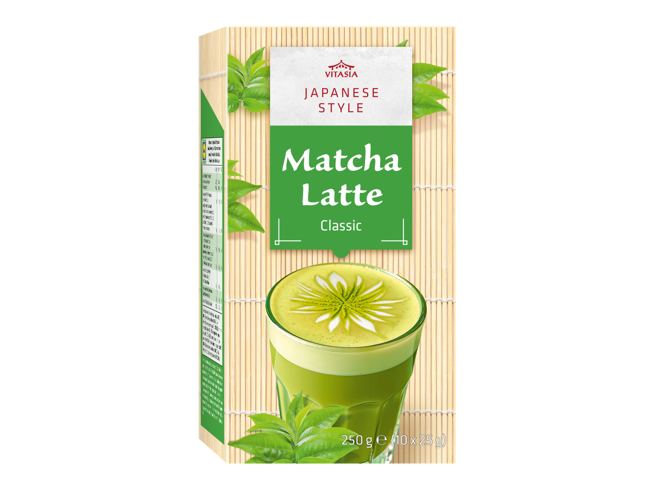 Boîte de Matcha Latte Classic de style japonais Vitasia, 250g.