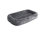 Silentnight Human Pet Bed, a rectangular grey fluffy pet bed
