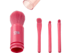 Pincel de maquiagem Cien Beauty: um pincel maior e três menores.