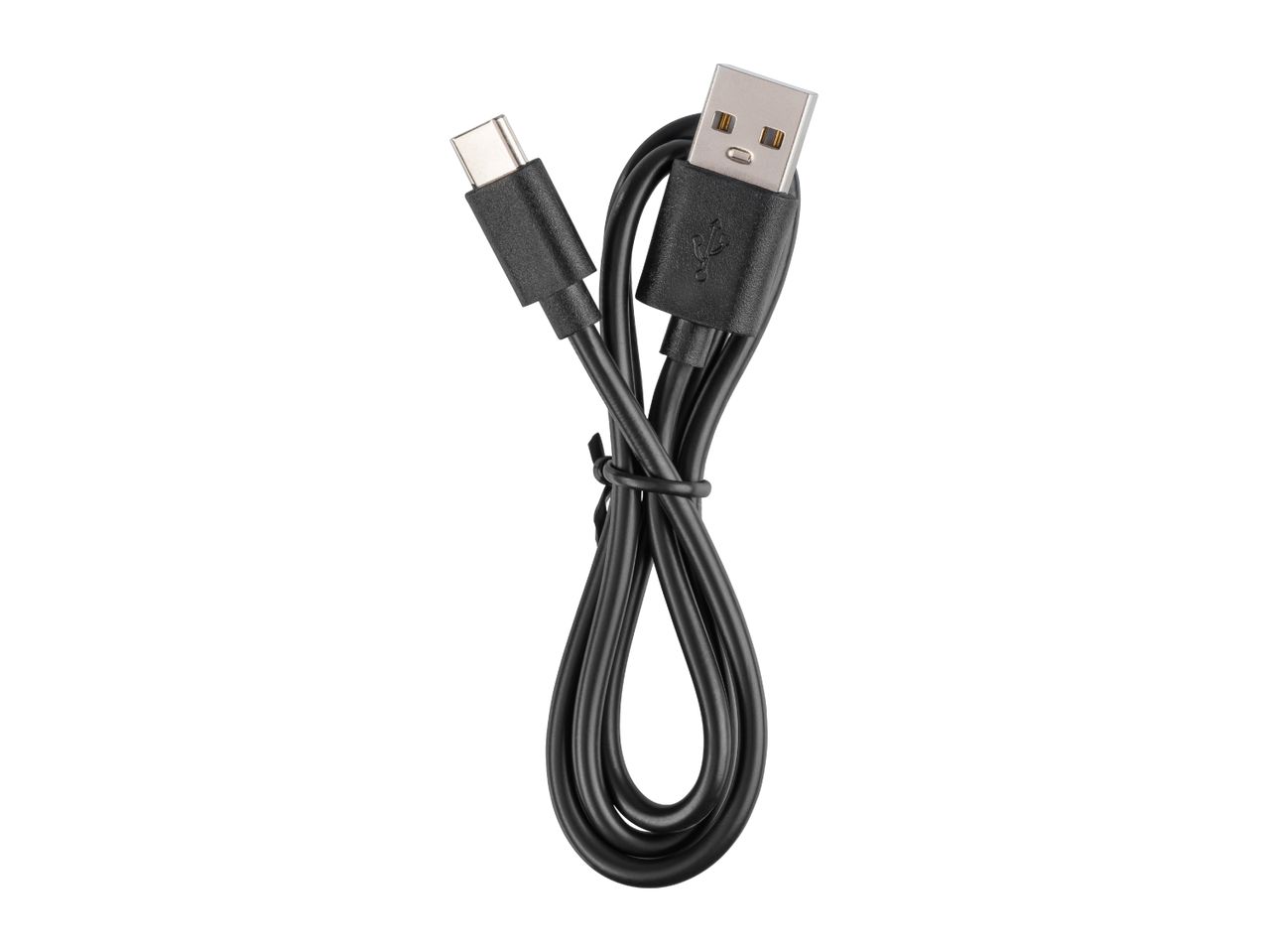 Black USB-A to USB-C charging and data cable