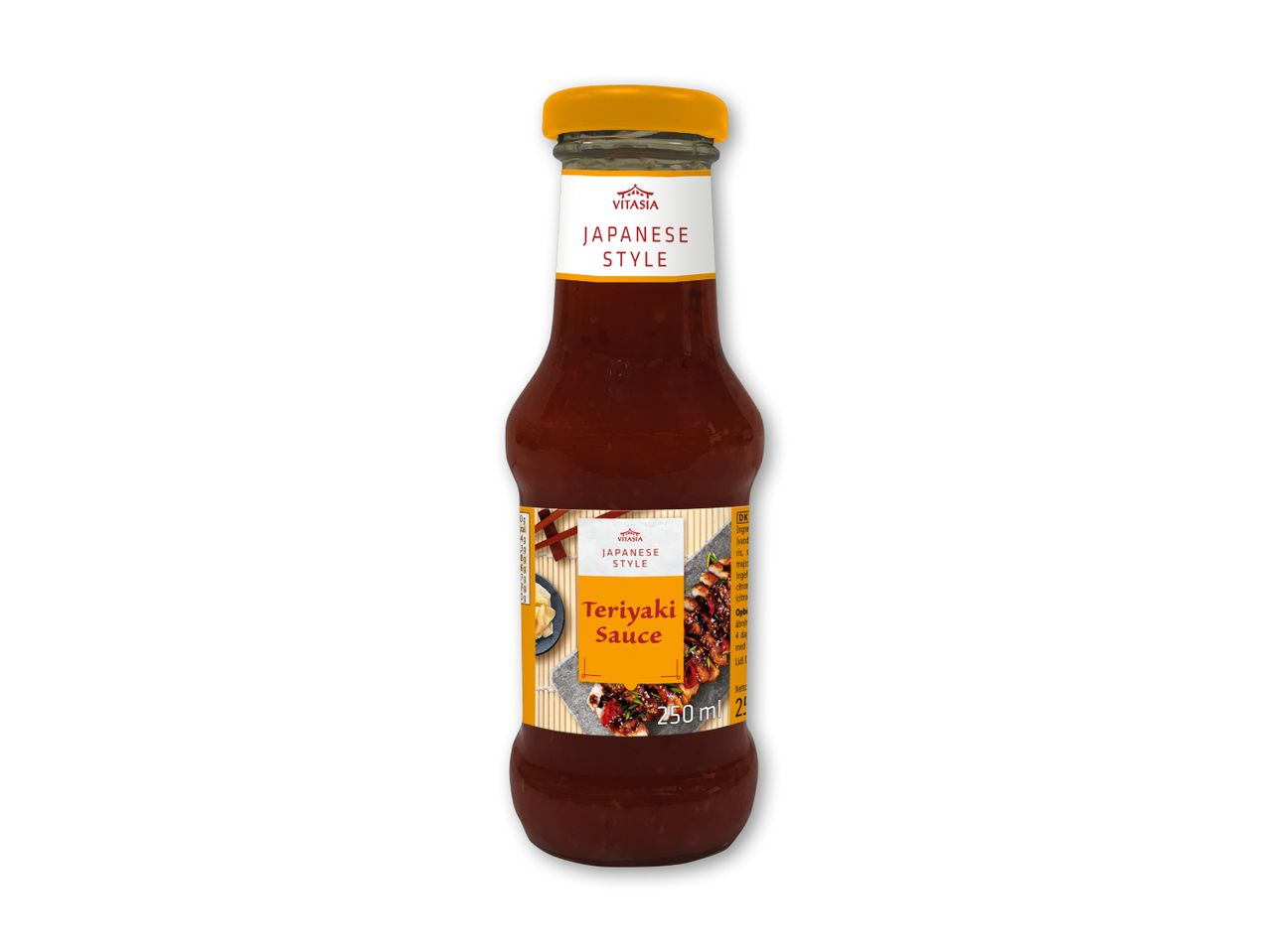 Flaske med japansk teriyaki sauce, 250 ml.