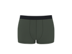 Donkergroene heren boxershort met een zwarte tailleband.