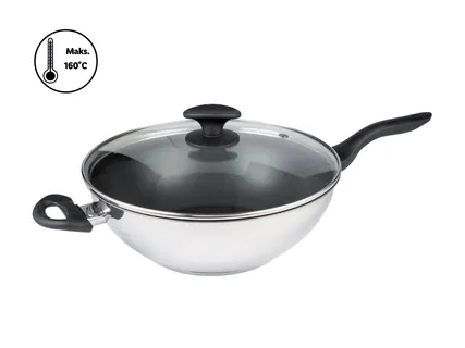 Nerūdijančiojo plieno „Wok“ keptuvė