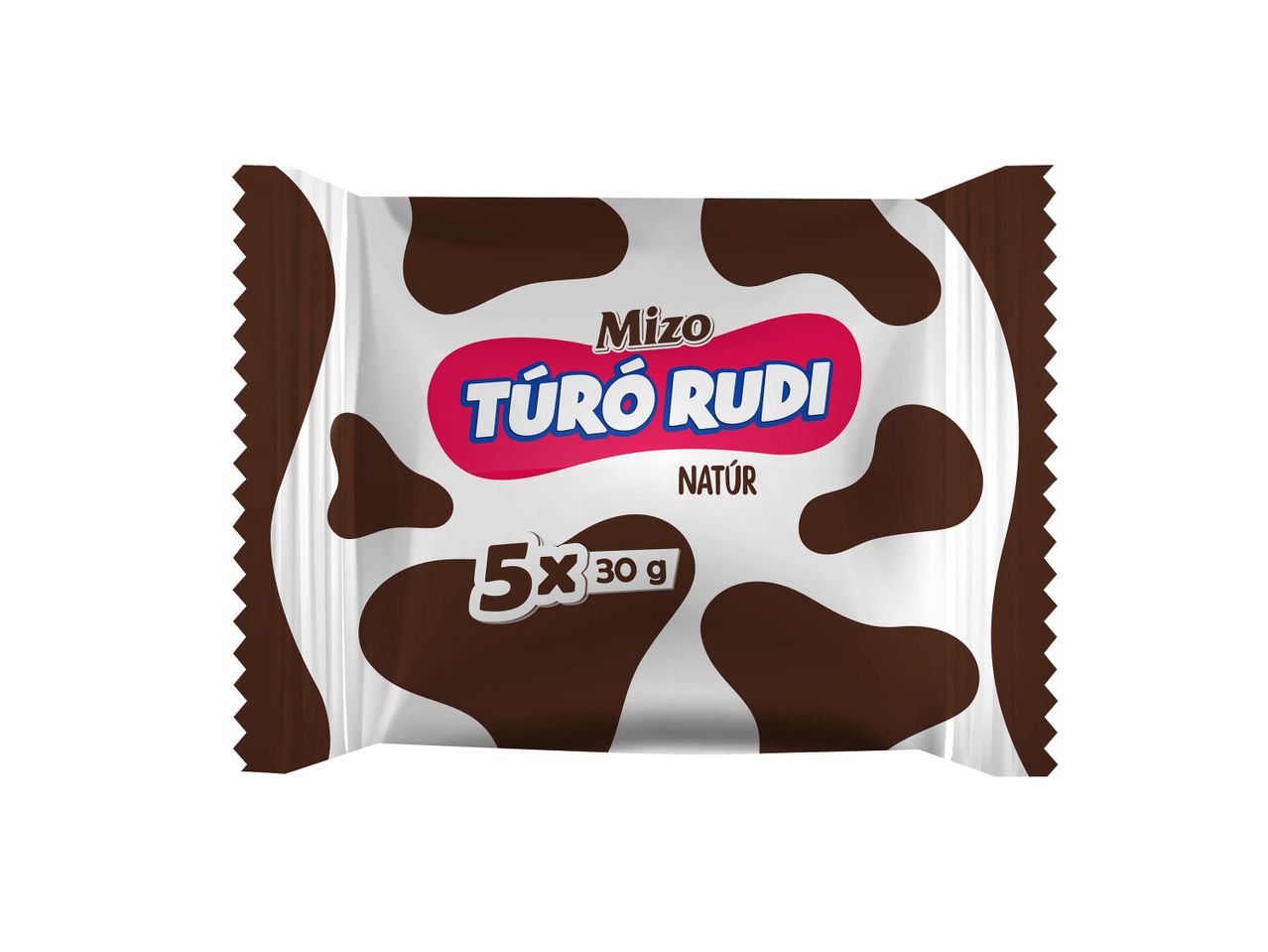 Mizo Túró Rudi Natur ízesítésű csokoládé szelet, 5x30g-os kiszerelésben.