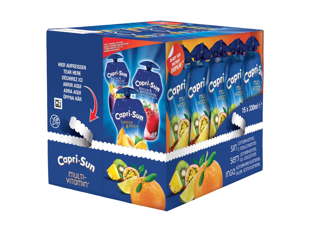 Capri-Sun Multivitamin-Getränke in praktischen Portionsbeuteln.