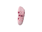 Meia sapatilha LUPILU para criança com padrão hexagonal rosa e vermelho.