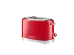 SILVERCREST® 2-Slice Toaster in red with chrome accents and '1973' text.