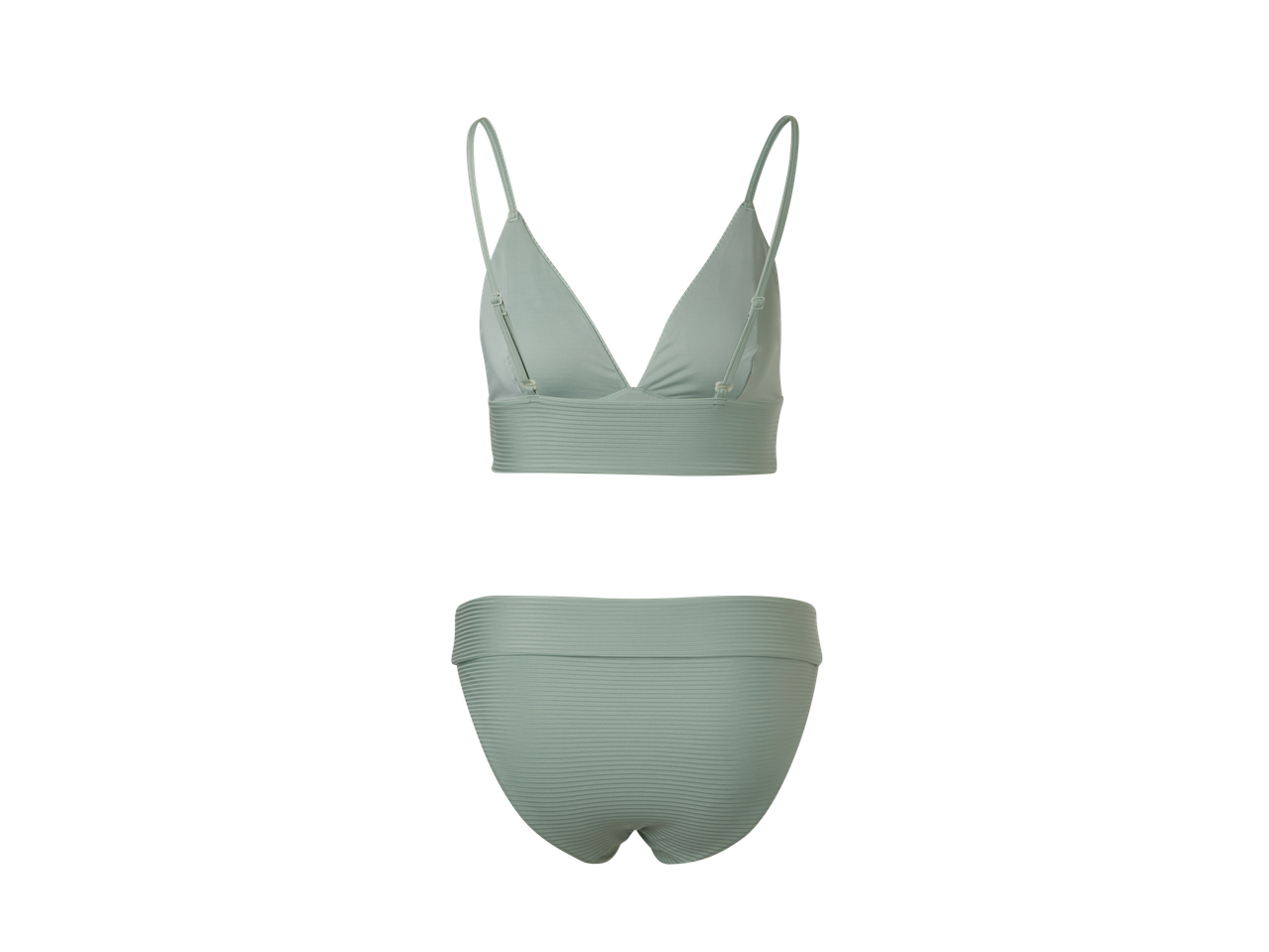 Ženski, svijetlozeleni, rebrasti bikini.