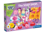 Clementoni Science & Play „The Soap Shop“ rinkinys su muilo formelėmis, vonios bombomis ir ingredientais.