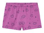 Kids' shorts with heart pattern.