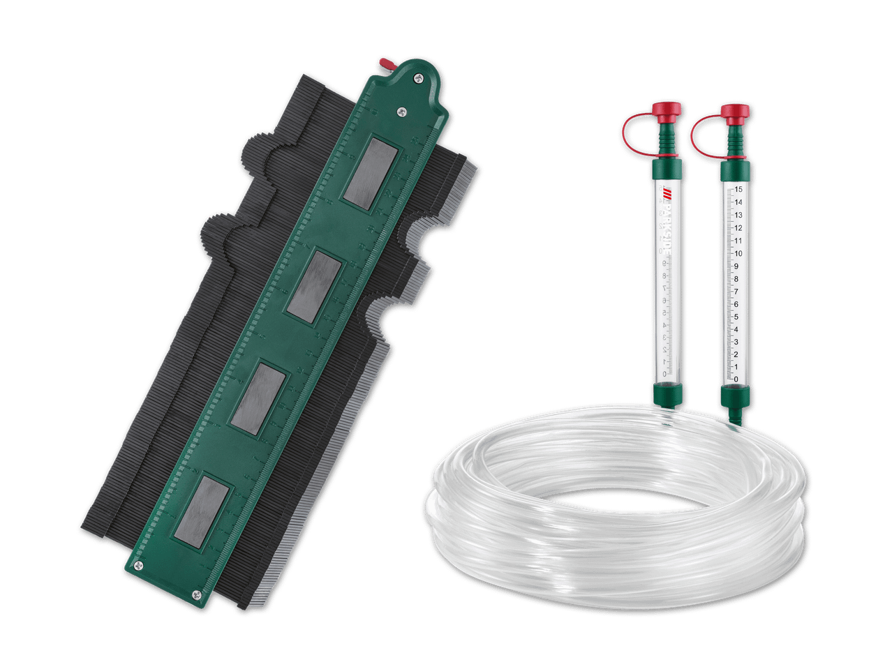Heizstab-Set mit Steuergerät und Kabelrolle.