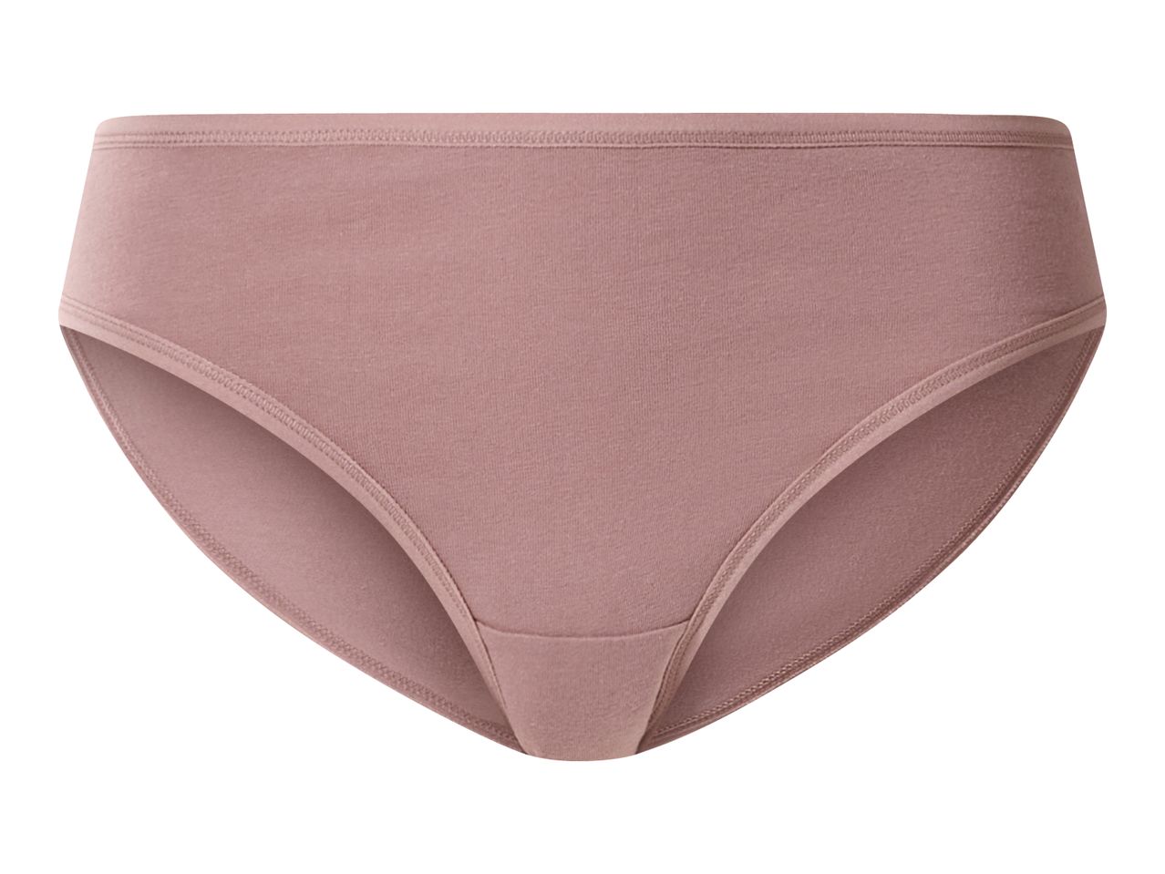 Single pair of plain pink women's briefs, made from soft, comfortable fabric.