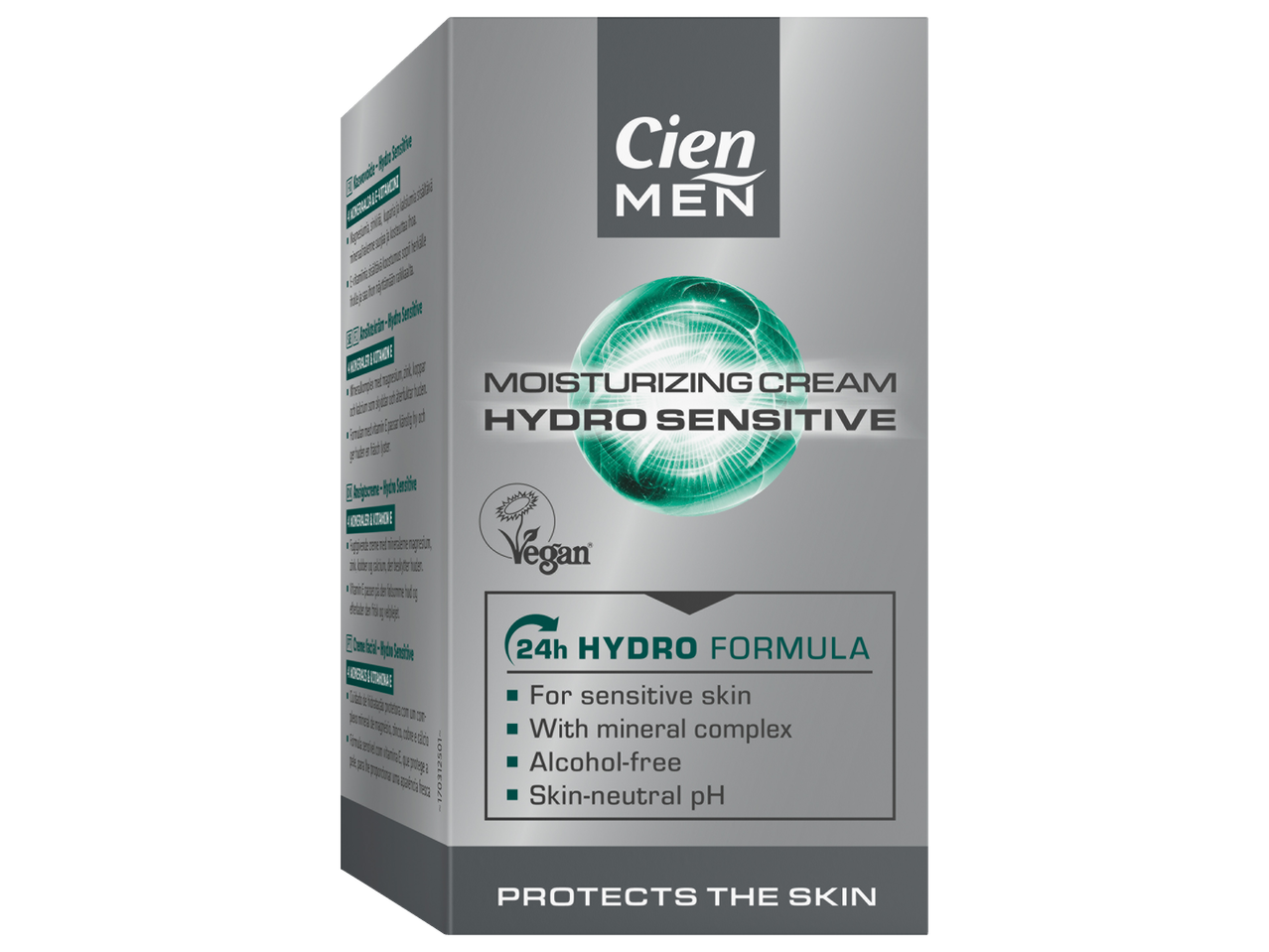 Creme hidratante Cien Men para pele sensível.