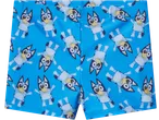 Calções de banho azuis com estampados de personagens Bluey