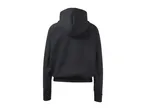 Black hoodie with a ribbed hem and cuffs, shown from the back.