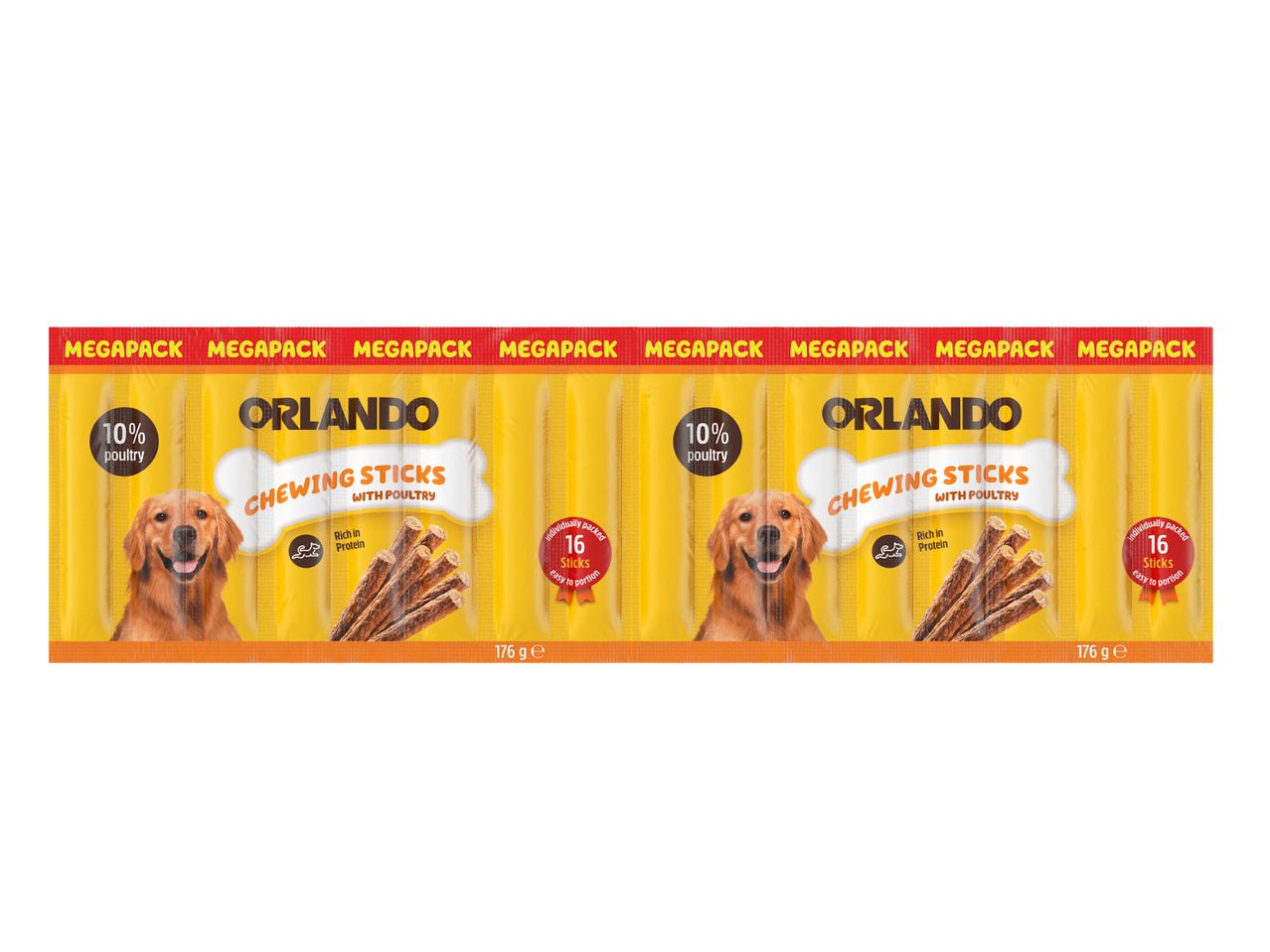 Две опаковки Orlando Chewing Sticks с пилешко месо за кучета