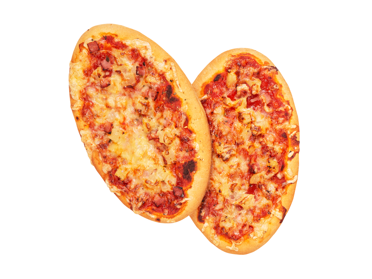 Kaksi Havaijin pizzaa.