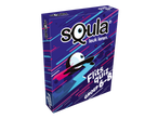 Bordspel voor kinderen, 'Flits quiz' voor groep 6-8, met een oogbol en bliksemschicht.