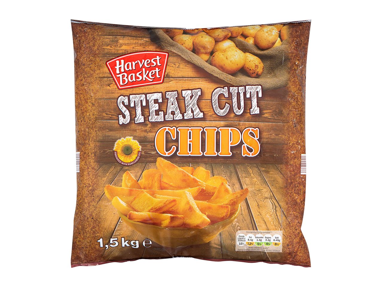 Go to full screen view: Harvest Basket Steak Cut Chips - Image 1