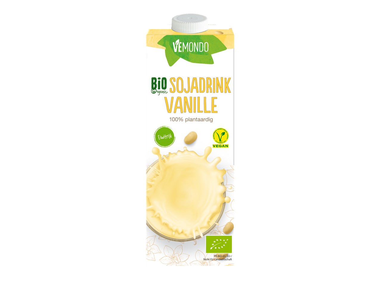 Vemondo biologische vanille sojadrink, vegan.