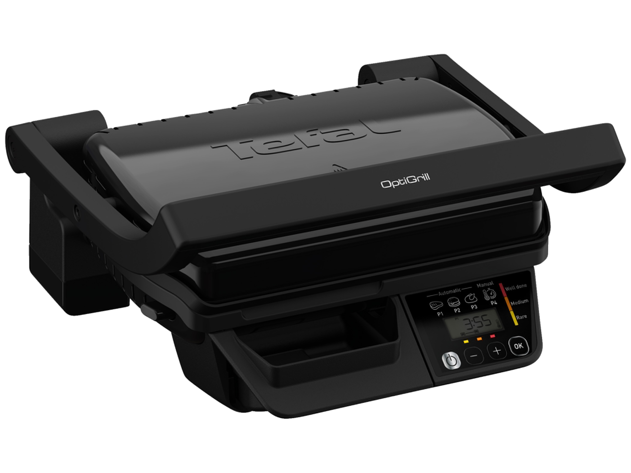Ψησταριά Tefal OptiGrill με ψηφιακή οθόνη και ρυθμίσεις ψησίματος