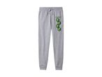 Grå Minecraft sweatpants til børn med tryk af creeper-blokke.