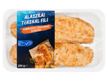Alaszkai tőkehalfilé bundában (Lidl Plus)