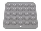 Grey silicone mat with 25 suction cups, ideal for securing items or as a non-slip surface.