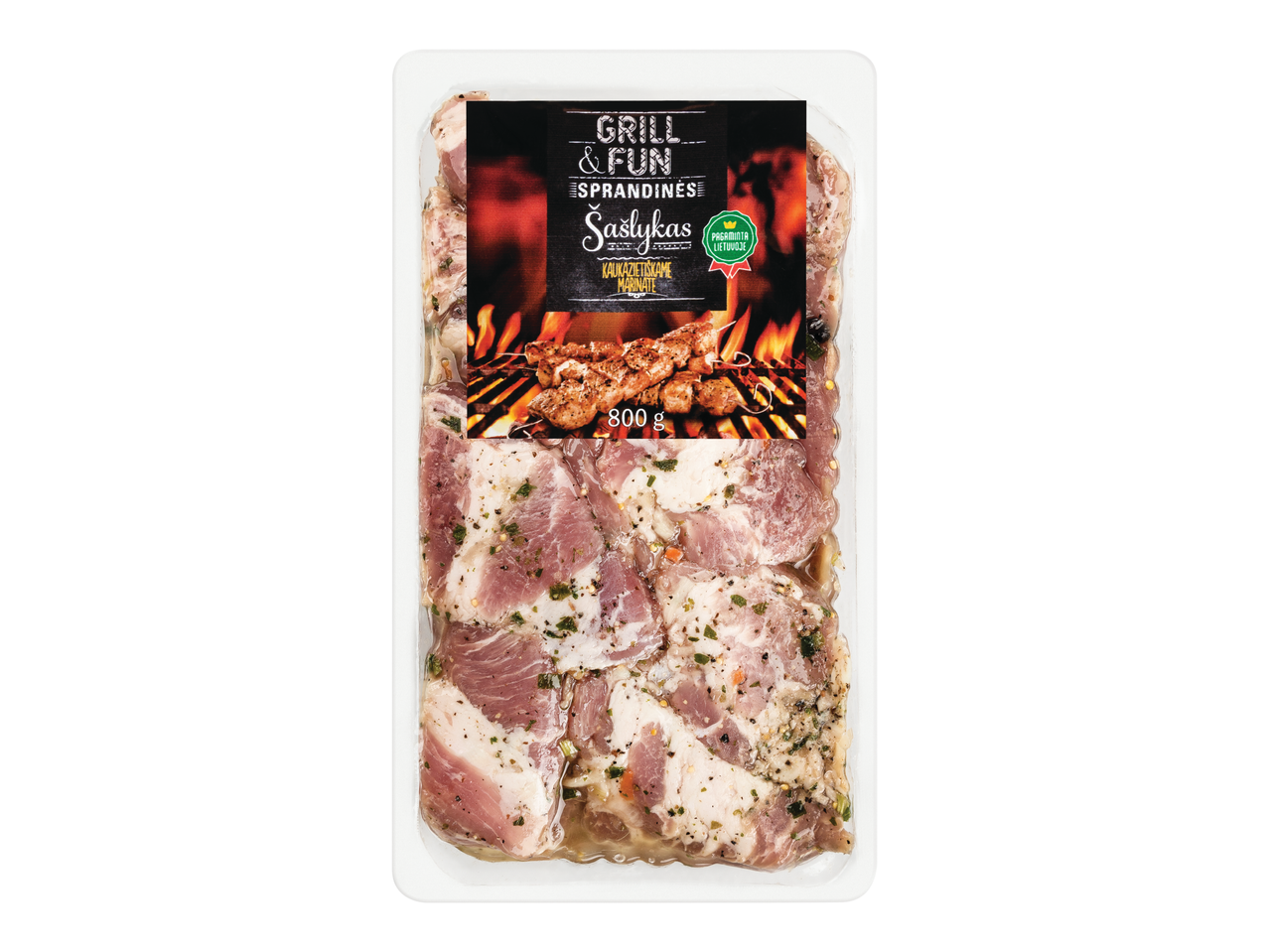 Marinuoti Grill & Fun šašlykai, 800 g.