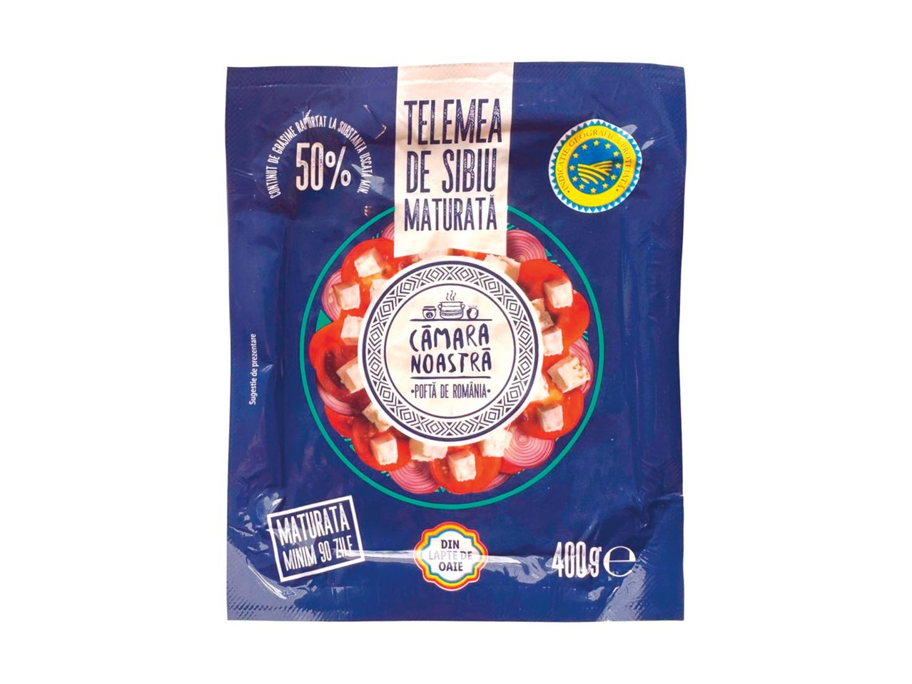 Telemea de Sibiu de la Čamara Noastră, ambalaj 400g.