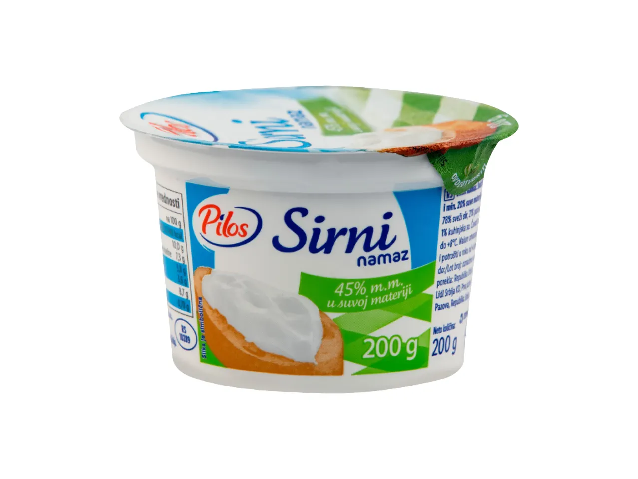 Pilos Sirni namaz, 45% mlečne masti, 200g pakovanje.