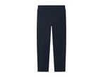 Dark blue leggings with an elastic waistband