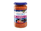 Eridanus Griekse tomaten saus met gegrilde aubergine.