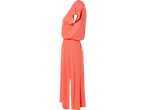Rochie de vară coral cu mâneci scurte.