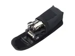 Multi-tool set with wrenches and hex keys in a black fabric pouch with a hook-and-loop closure.