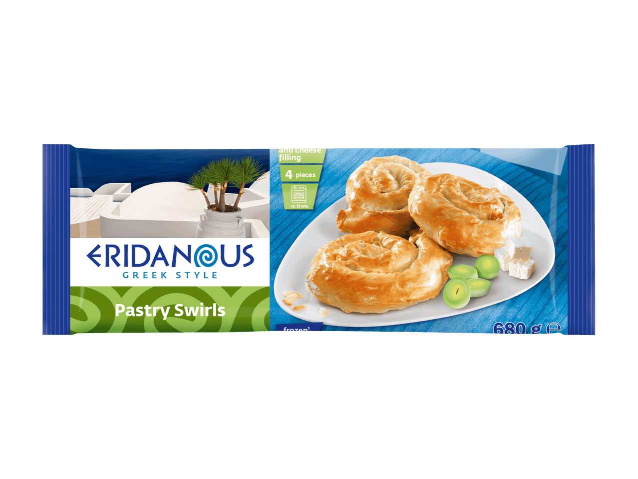 Feuilletés grecs au fromage, 4 pièces, 680g.