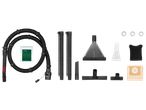 Parkside® 1600W Carpet Cleaner accessories including hoses, nozzles, filters, and cleaning solution.