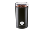 Râșniță de cafea SILVERCREST® cu capac transparent și boabe de cafea.