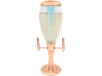 Double champagne dispenser in rose gold.