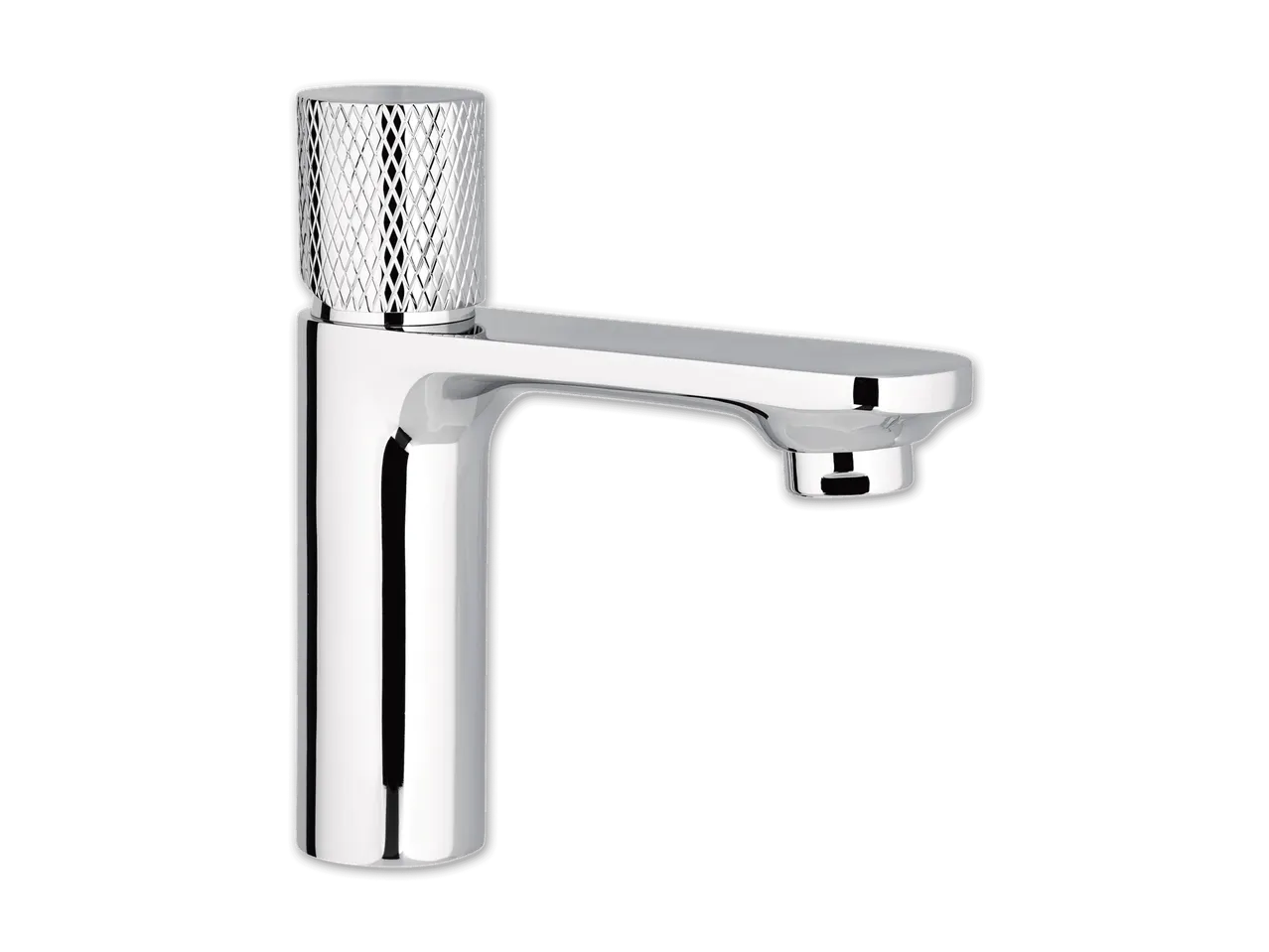 Chromarmatur für Waschbecken.