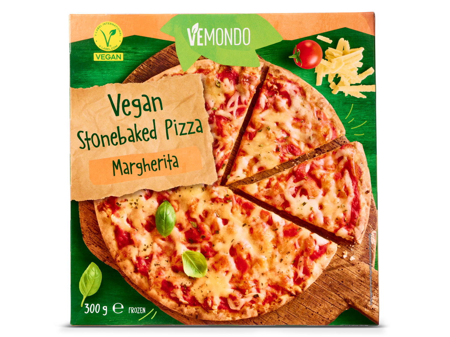 Vegan pizza margherita