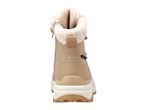 Beige waterproof winter boot with faux fur lining