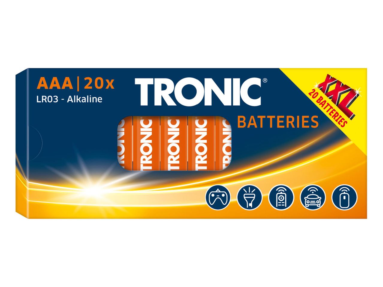 20 db TRONIC AAA elem XXL kiszerelésben.