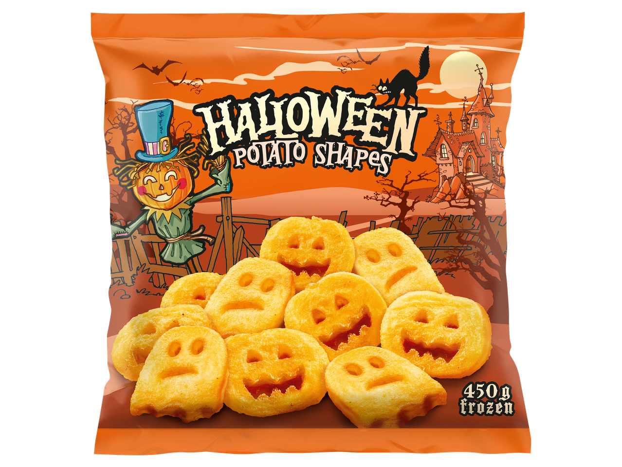 Halloween burgonyafigurák 450 g-os kiszerelésben.