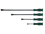 Parkside® Crow / Pry Bar Set, four different sizes with green and black handles.