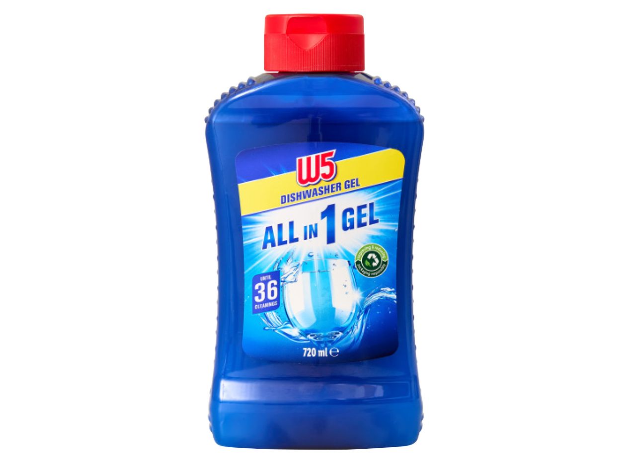 W5 trauku mazgājamās mašīnas želeja, All in 1 Gel, 720 ml.