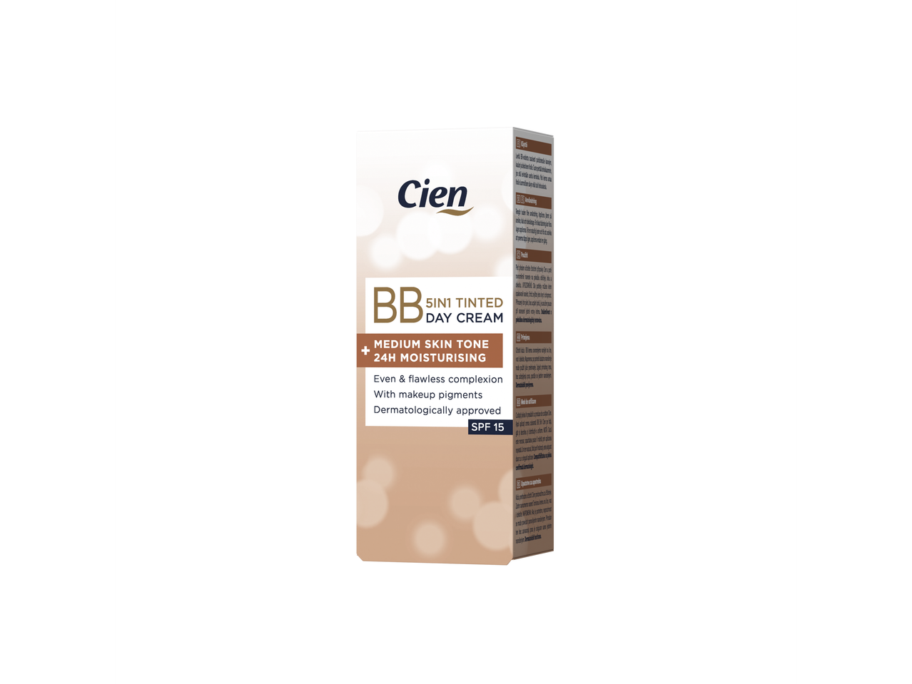 Crema BB Cien, nuanță medie, cu SPF 15, hidratare 24h.